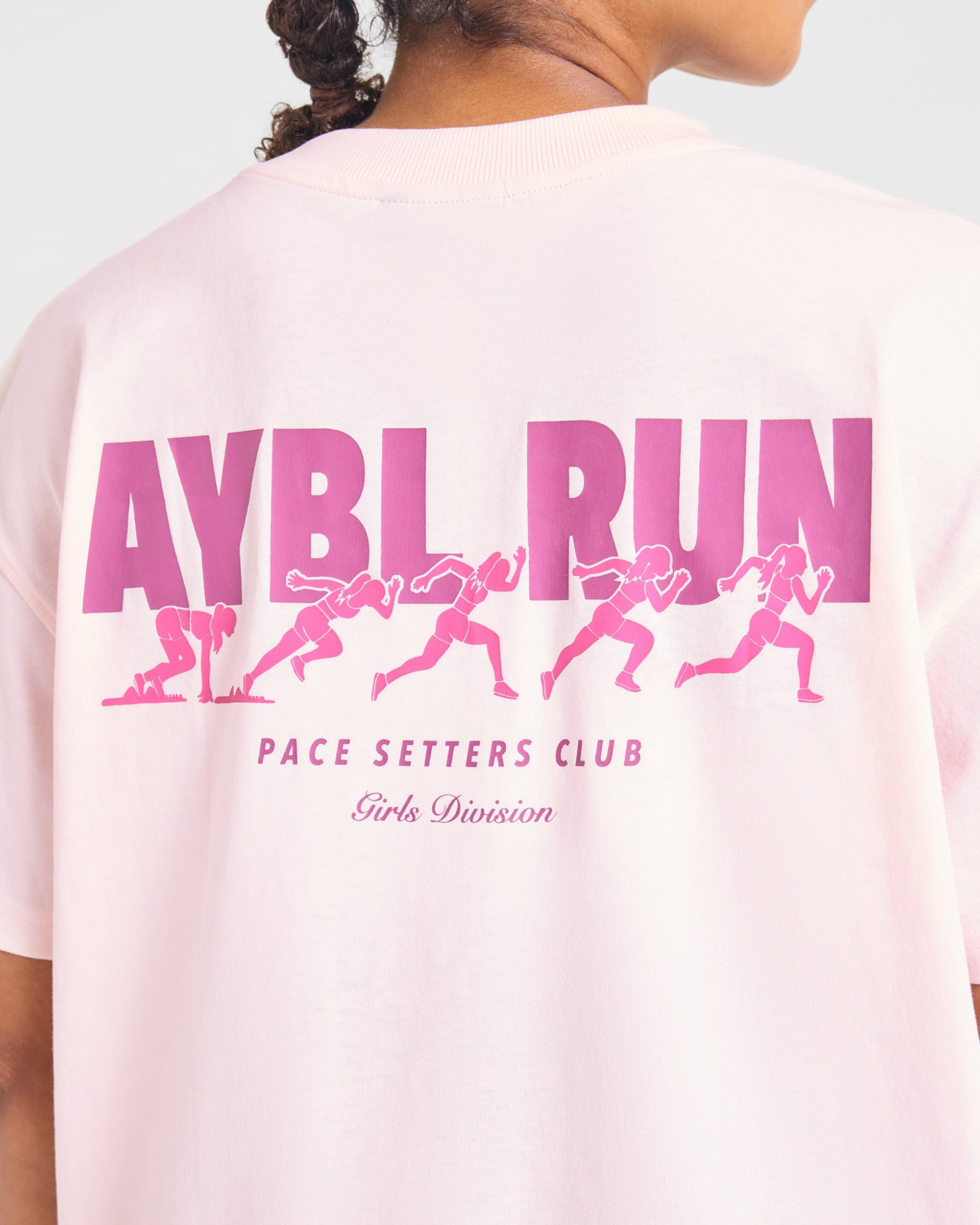 AYBL Run Oversized T Shirt - Baby Roze