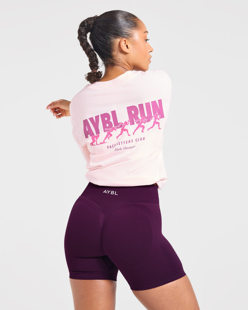AYBL Run Oversized T Shirt - Baby Roze