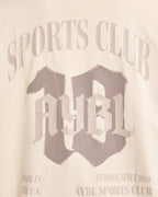 Sports Club Gothic Oversized T Shirt - Taupe Beige