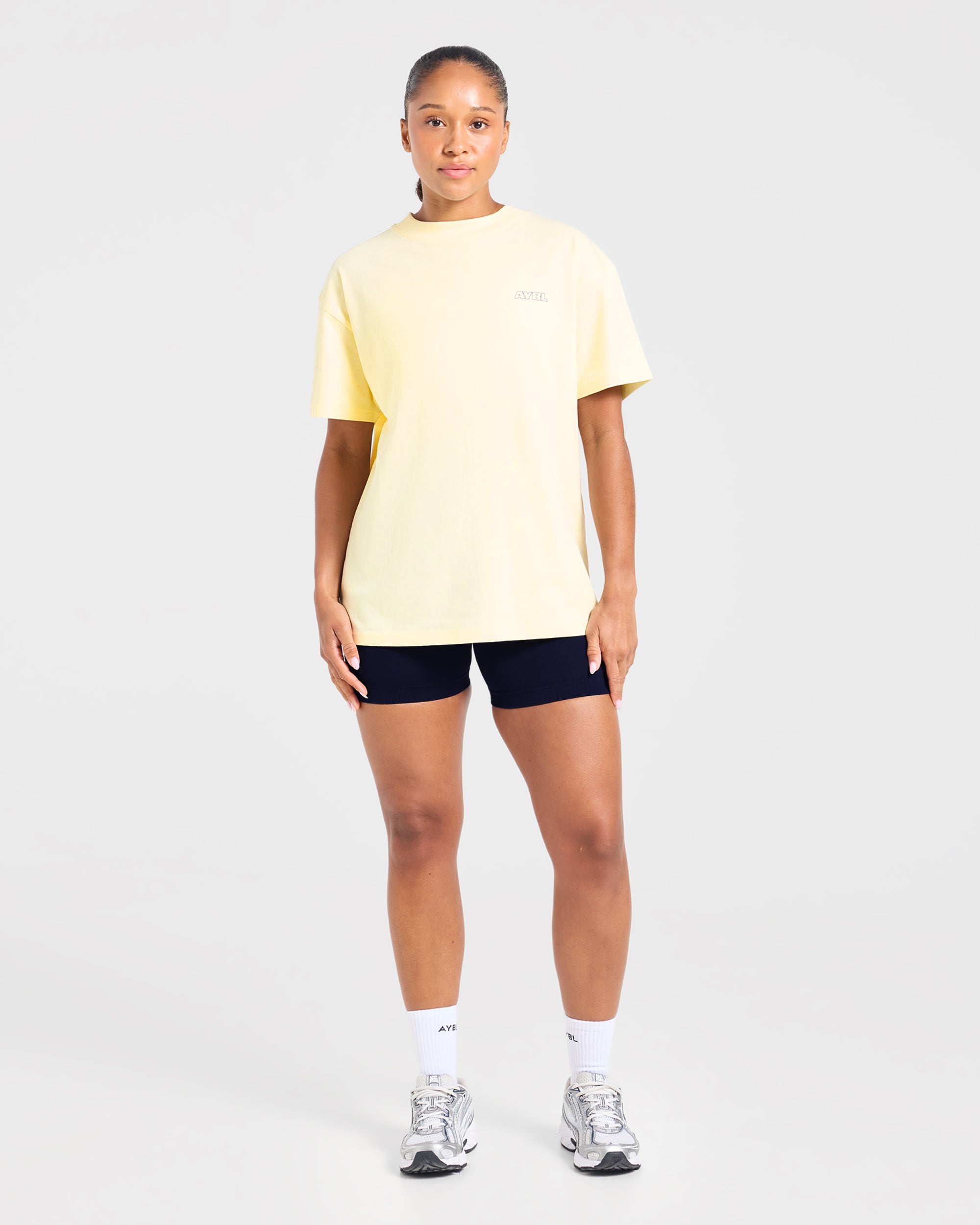 Heavy Lift Club Oversized T Shirt - Butter Geel