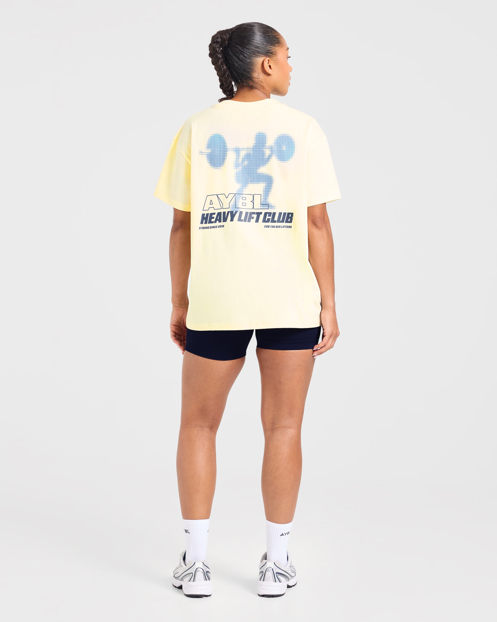 Heavy Lift Club Oversized T Shirt - Butter Geel