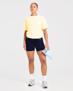 Heavy Lift Club Oversized T Shirt - Butter Geel