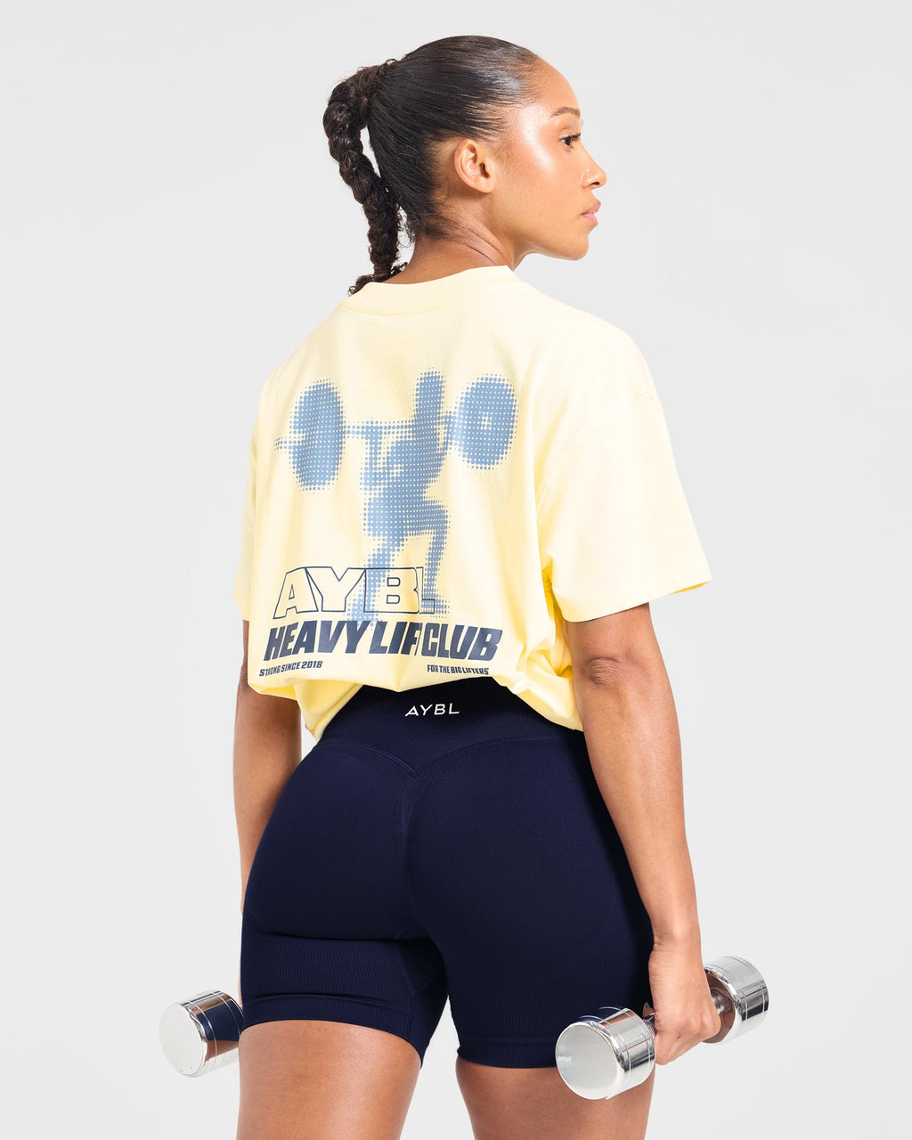 Heavy Lift Club Oversized T Shirt - Butter Geel
