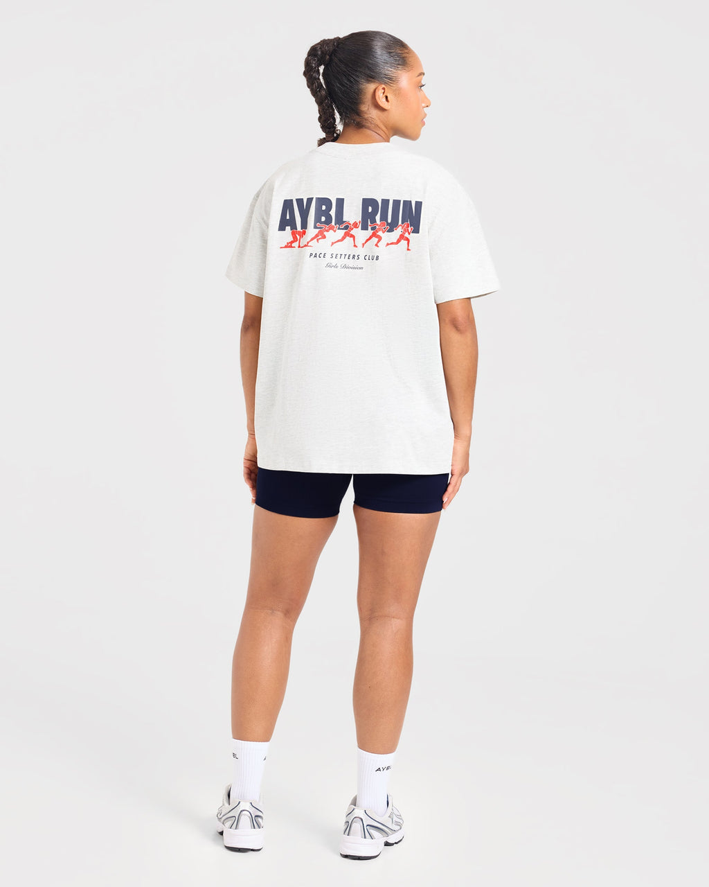 AYBL Run Oversized T Shirt - Heather Grijs