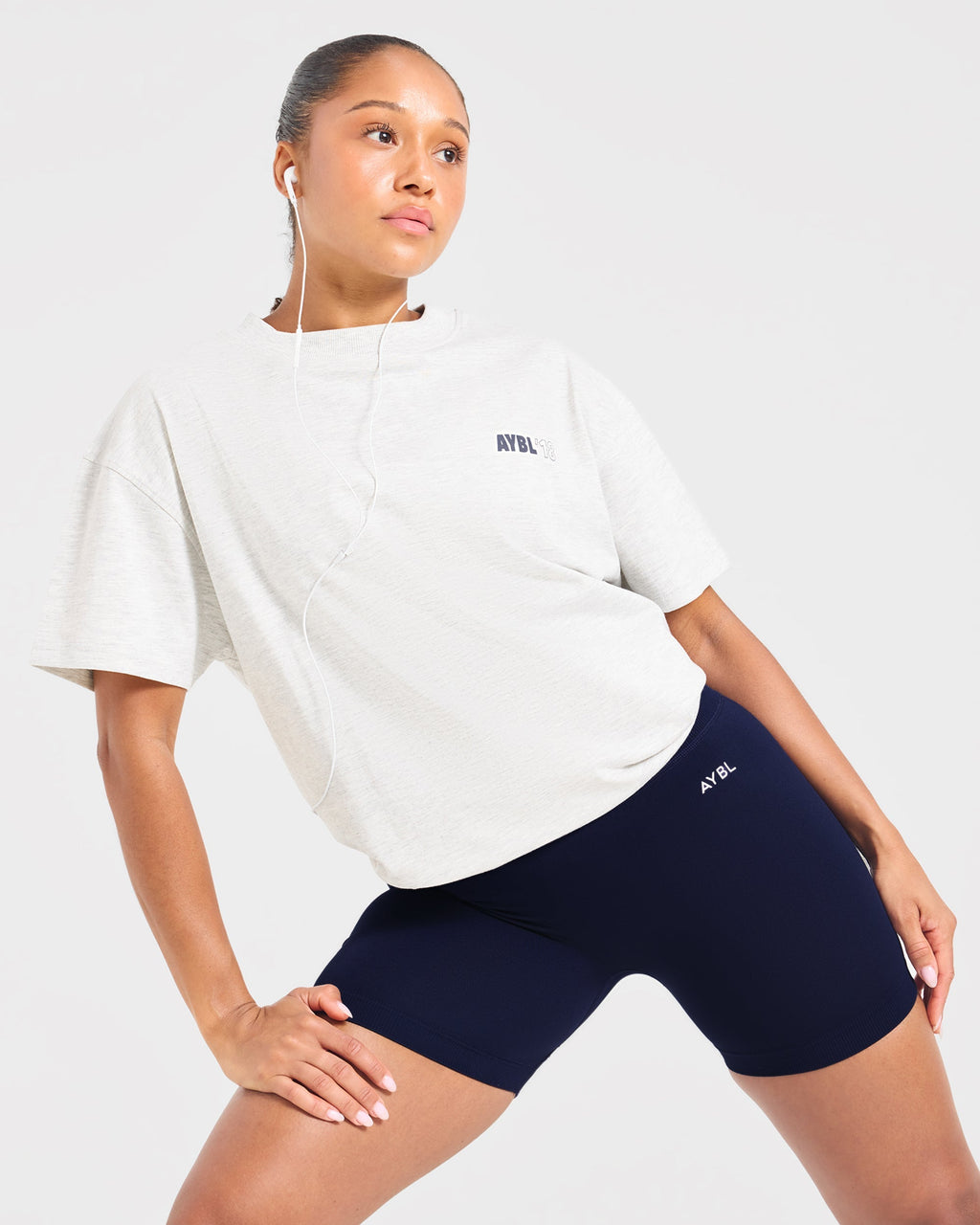 AYBL Run Oversized T Shirt - Heather Grijs