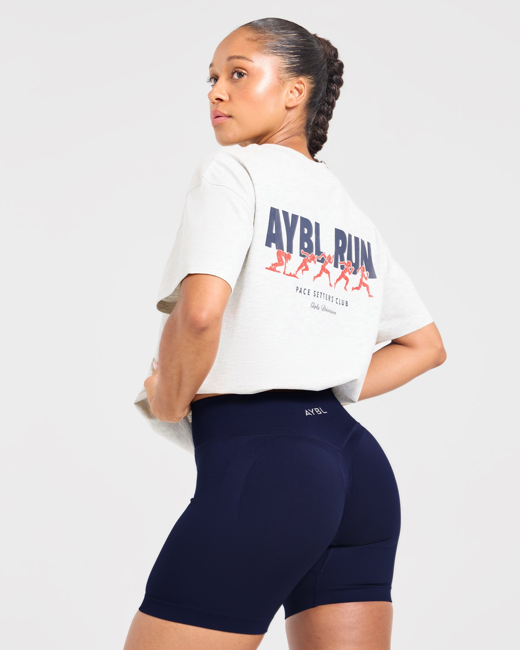 AYBL Run Oversized T Shirt - Heather Grijs