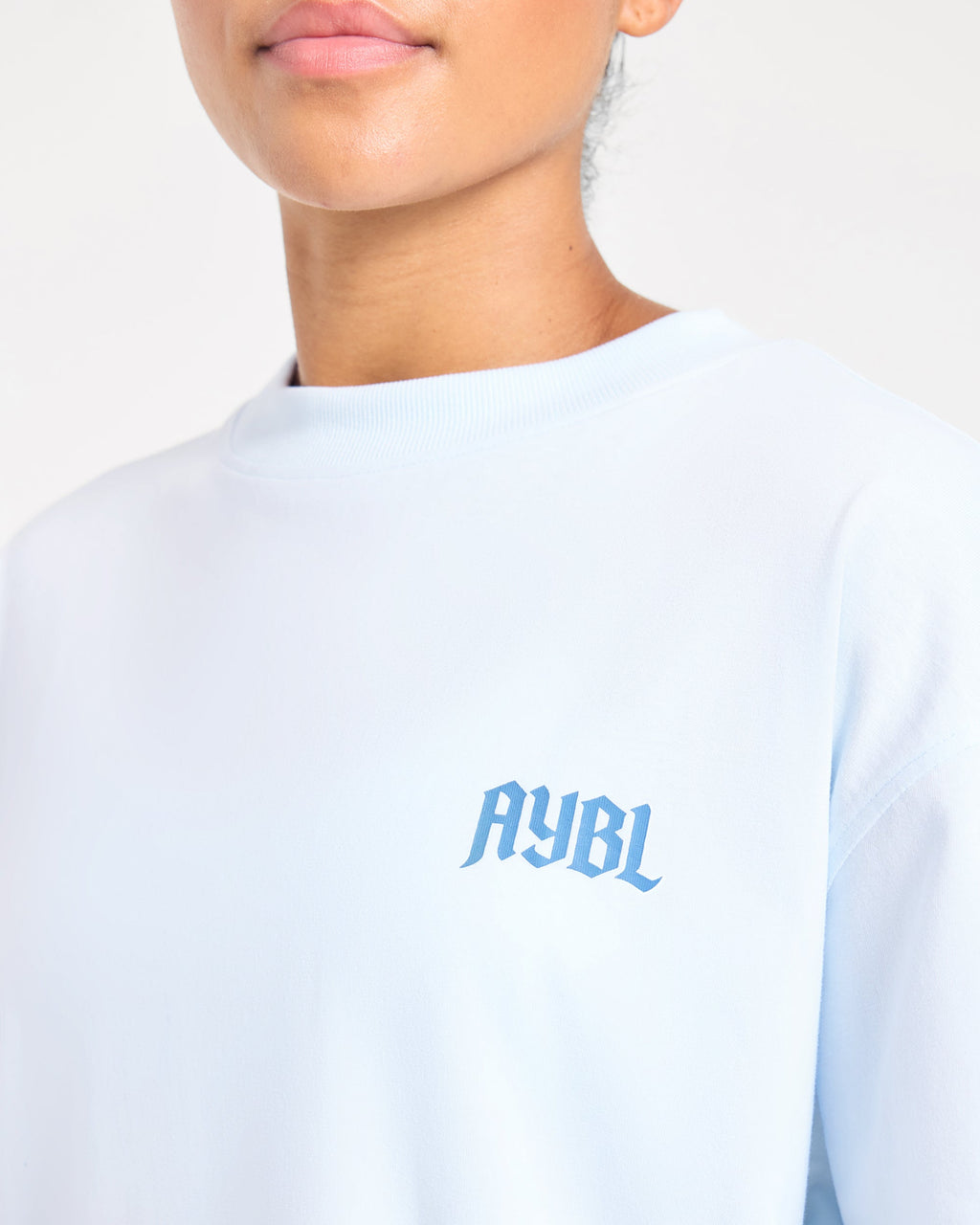 Sports Club Gothic Oversized T Shirt - Blauw