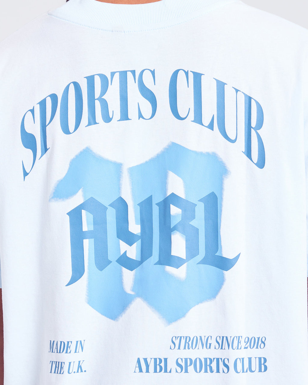 Sports Club Gothic Oversized T Shirt - Blauw