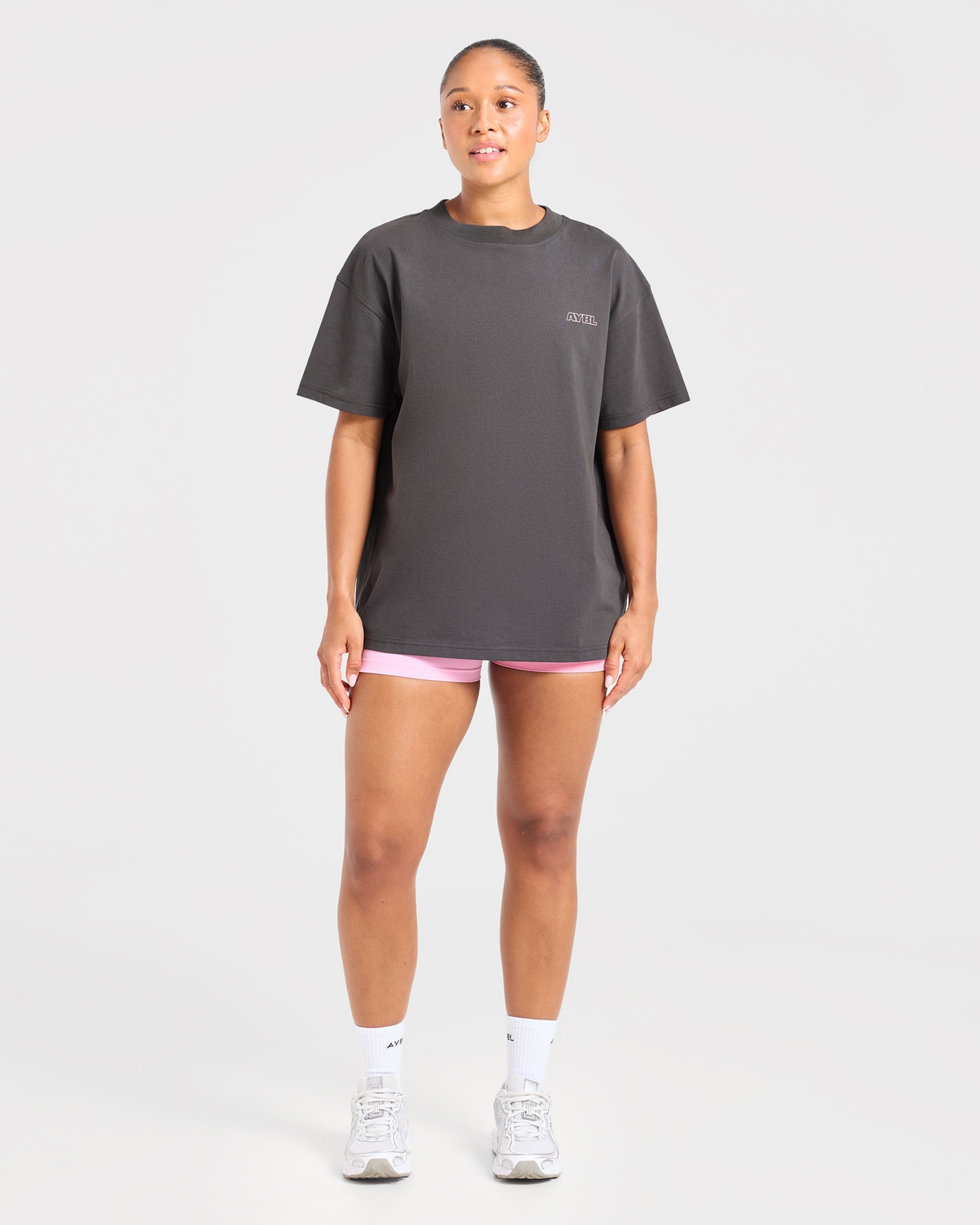 Heavy Lift Club Oversized T Shirt - Charcoal
