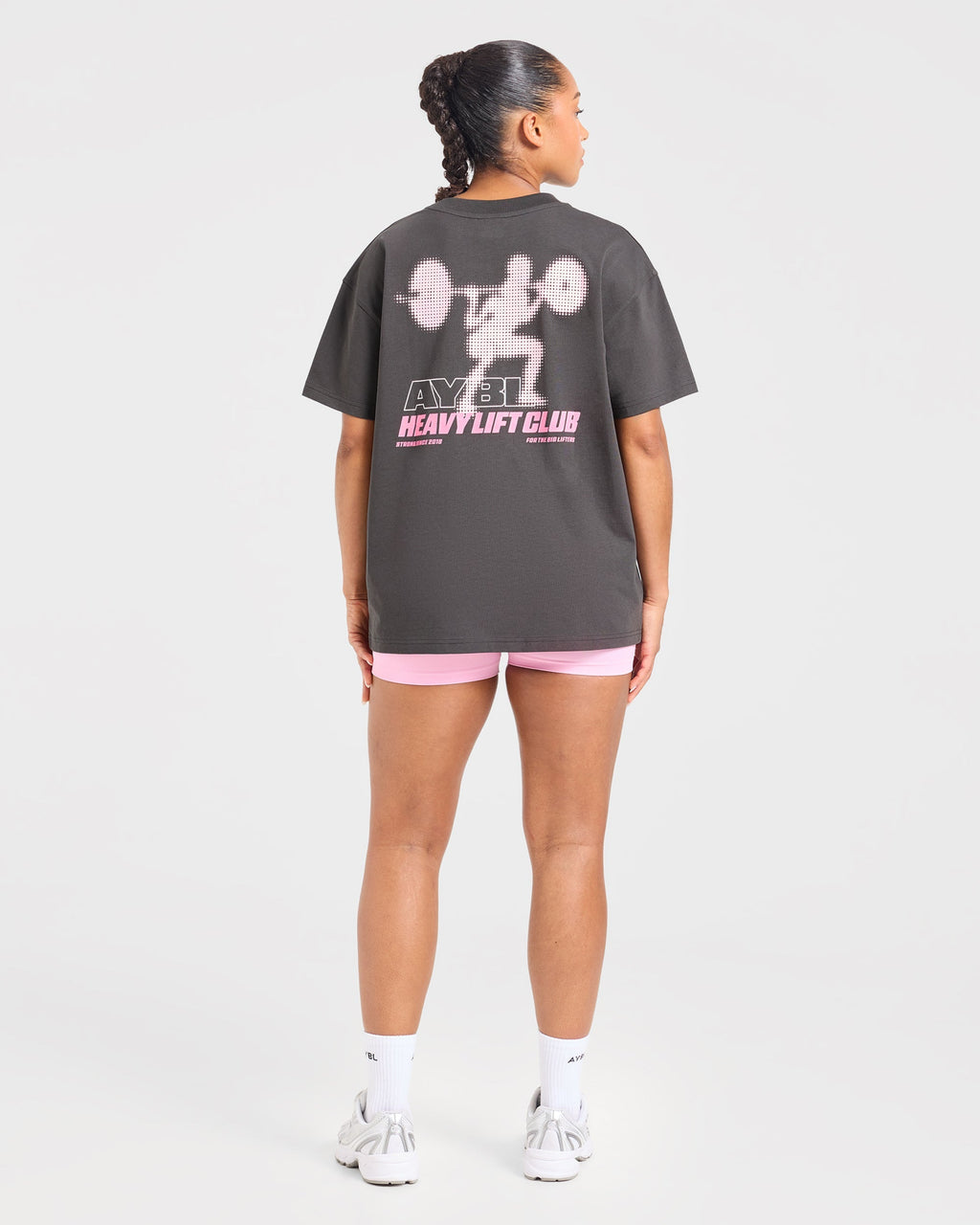 Heavy Lift Club Oversized T Shirt - Charcoal