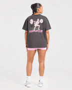 Heavy Lift Club Oversized T Shirt - Charcoal