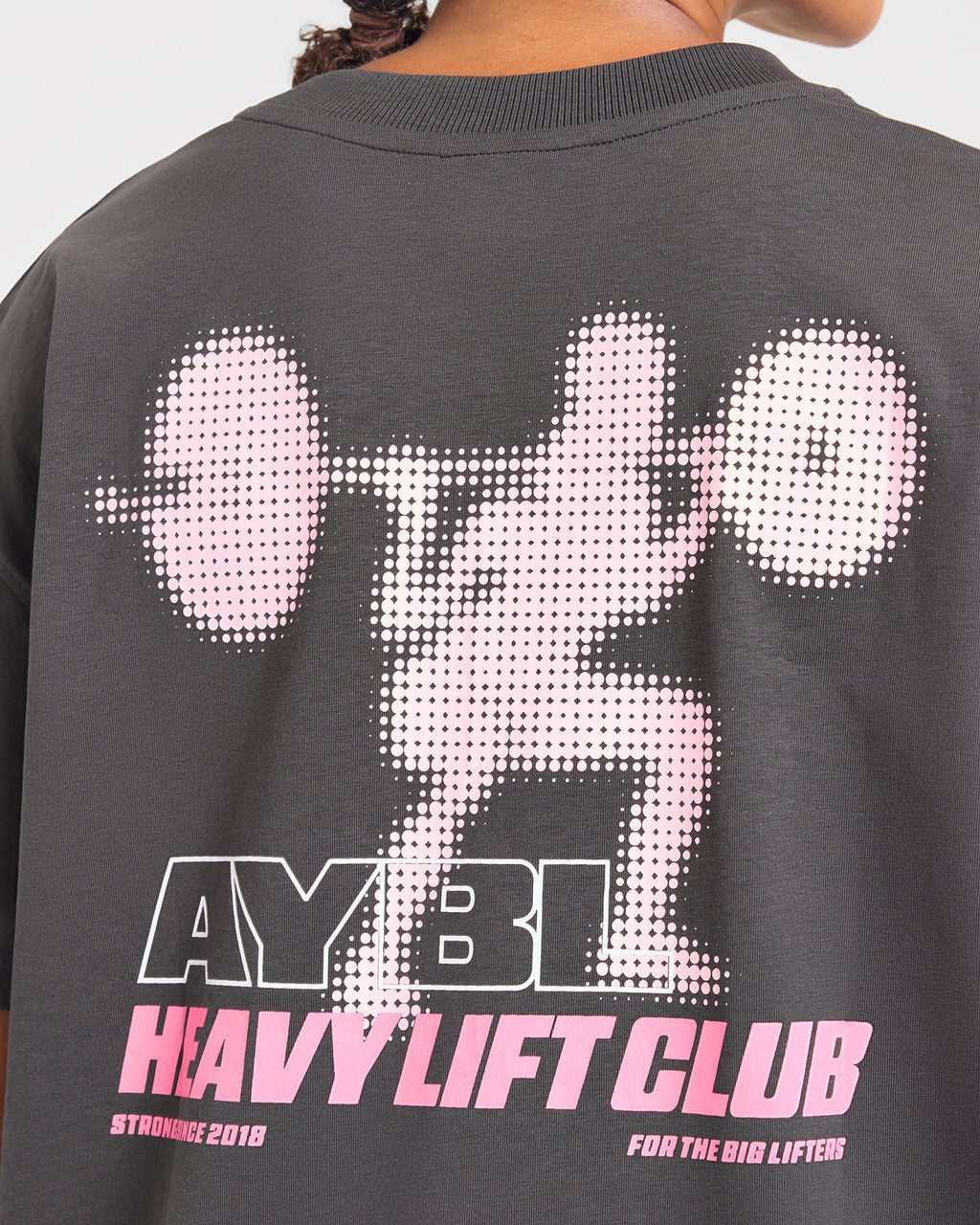 Heavy Lift Club Oversized T Shirt - Charcoal