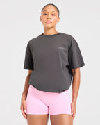 Heavy Lift Club Oversized T Shirt - Charcoal