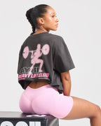 Heavy Lift Club Oversized T Shirt - Charcoal