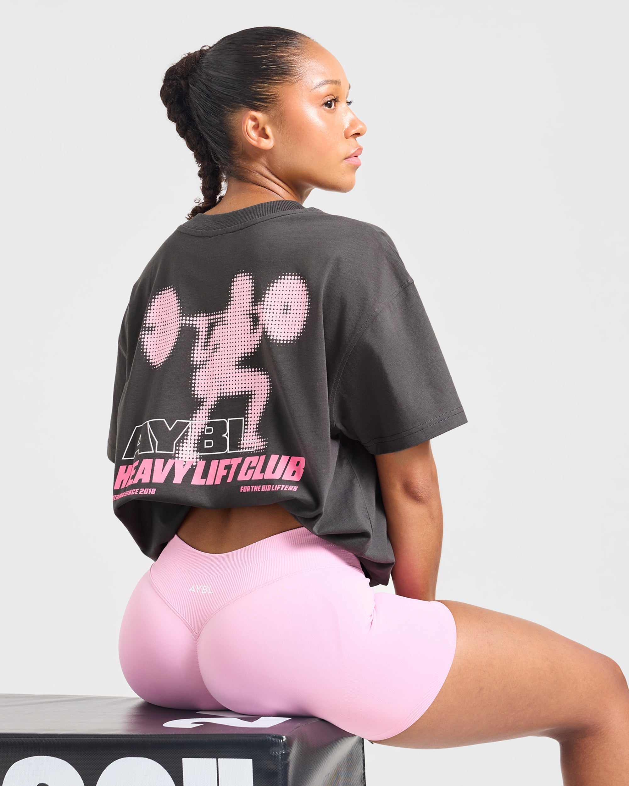 Heavy Lift Club Oversized T Shirt - Charcoal