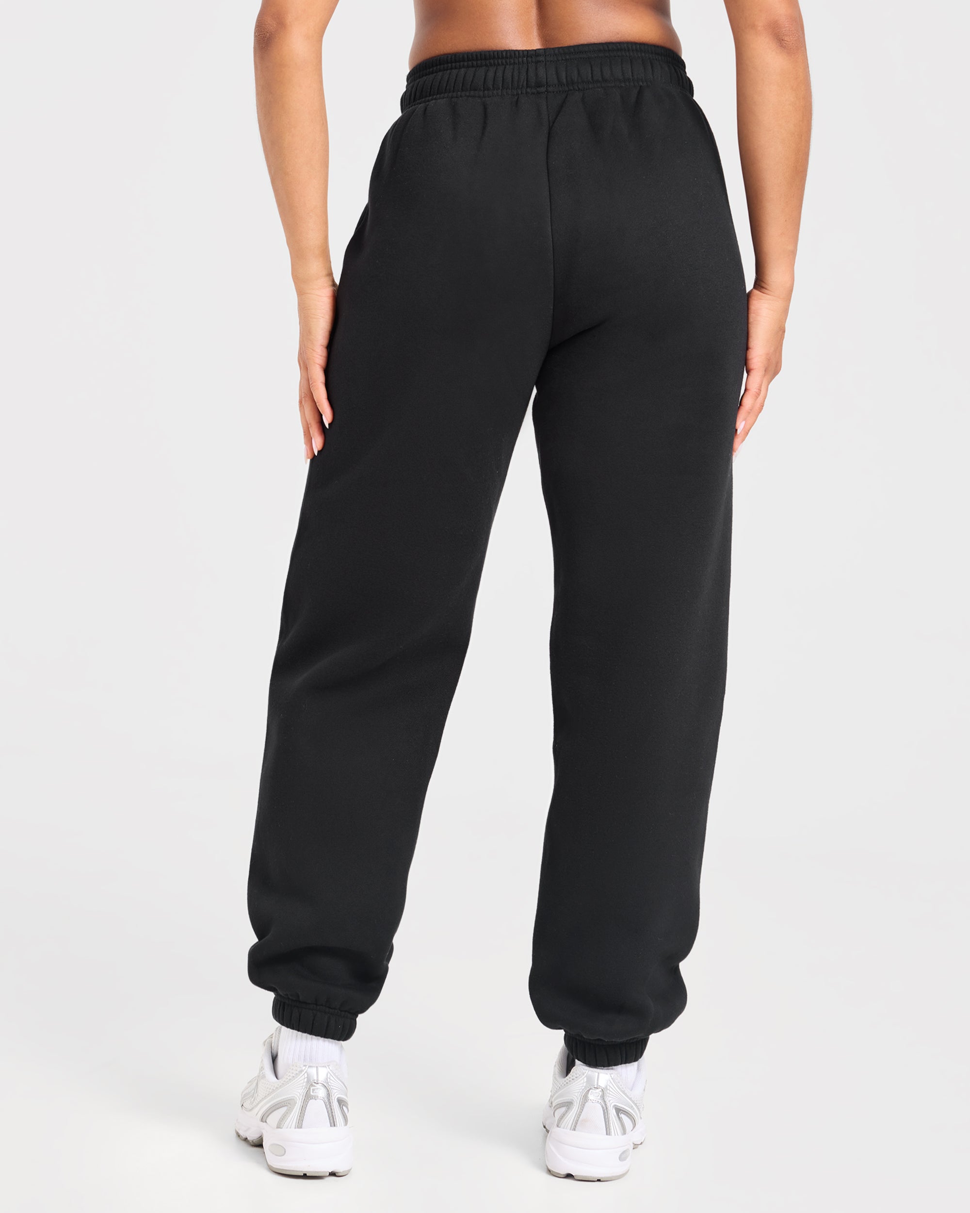 Varsity Applique Oversized Joggers - Zwart