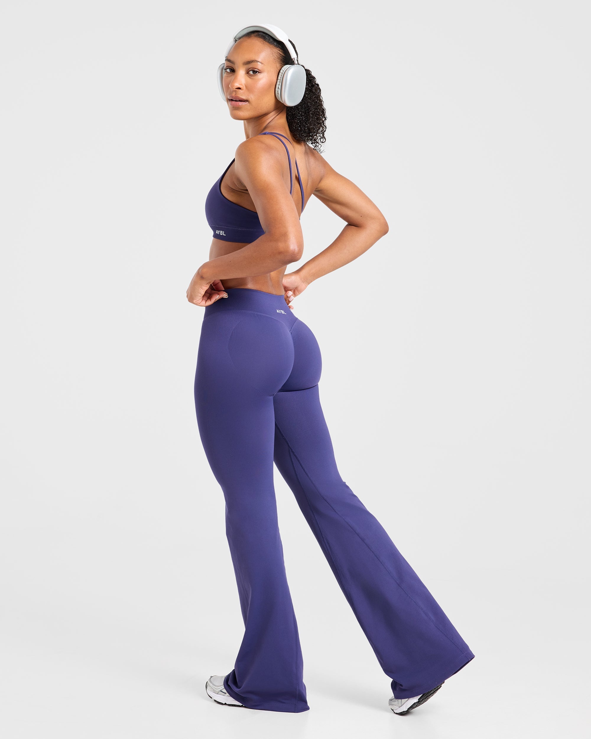 Enhance Seamless Flared Leggings - Storm Blauw