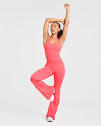Enhance Seamless Flared Leggings - Summer Coral