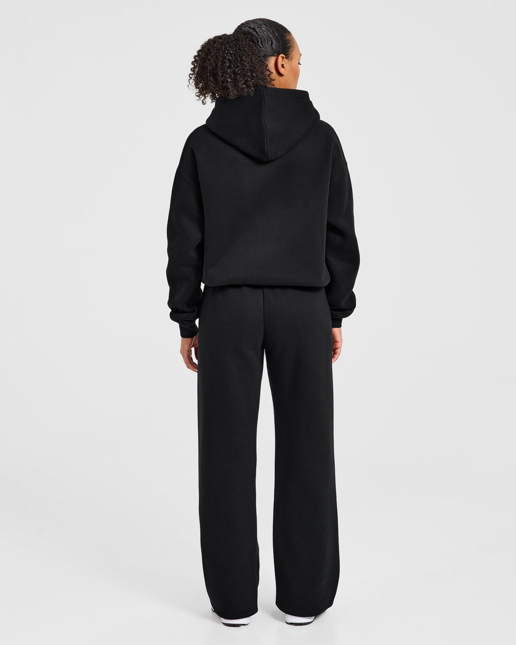 Varsity Applique Oversized Straight Leg Joggers - Zwart