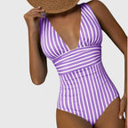 Coral | Stripe One-Piece Swimsuit