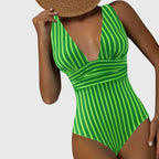 Coral | Stripe One-Piece Swimsuit