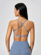 Norevielle Crisscross Back Active Cami worn on model